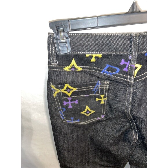 Ruthless Art Men’s Embellished Jeans Size 29x30 Black Streetwear Grunge City - Picture 11 of 12